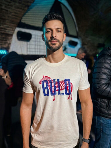 Camiseta Beige hombre Frontal Tipo